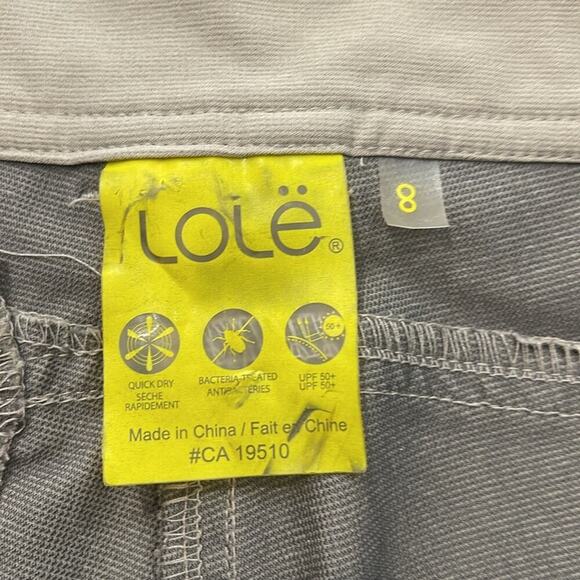 Lole Khaki Active Shorts Inseam 9" Size 8 - Picture 4 of 5